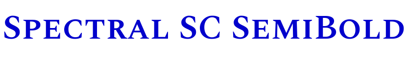 Spectral SC SemiBold шрифт